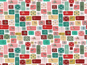 Cotton Fabric, 43"/44" Wide Nutcracker Tradition in Gifts of Giving Multi by Riley Blake