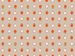 Cotton Fabric, 43"/44" Wide Cotton Nook in Apples Biscuit by Riley Blake