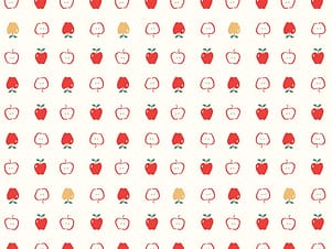 Cotton Fabric, 43"/44" Wide Cotton Nook in Apples Vintage White by Riley Blake