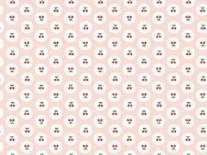 Cotton Fabric, 43"/44" Wide Cotton Nook in Cherries Blush by Riley Blake