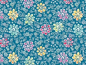 Cotton Fabric, 43"/44" Wide Chasing Rainbows in Main Paradise by Riley Blake