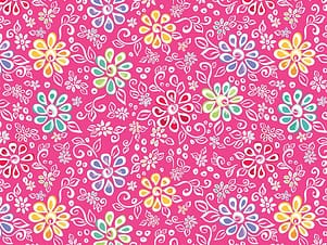 Cotton Fabric, 43"/44" Wide Chasing Rainbows in Main Pink by Riley Blake
