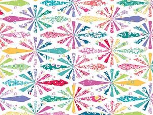 Cotton Fabric, 43"/44" Wide Chasing Rainbows in Cheater Print Multi by Riley Blake