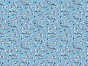 Cotton Fabric, 43"/44" Wide Dear Sweethearts in Apron Grid Blue by Riley Blake Designs