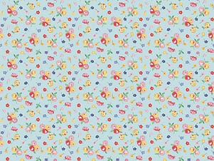 Cotton Fabric, 43"/44" Wide Dear Sweethearts in Calico Blue by Riley Blake Designs