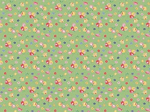 Cotton Fabric, 43"/44" Wide Dear Sweethearts in Calico Green by Riley Blake Designs