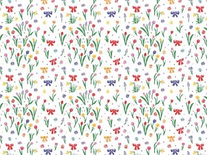 Cotton Fabric, 43"/44" Wide Dear Sweethearts in Flowers & Bows Multi by Riley Blake Designs