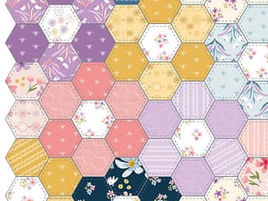 Cotton Fabric, 43"/44" Wide Sweet as Honey in Cheater Print Multi by Riley Blake Designs