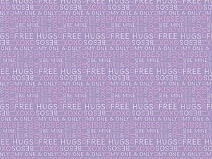 Cotton Fabric, 43"/44" Wide Sweet on You in Text Lilac by Riley Blake Designs