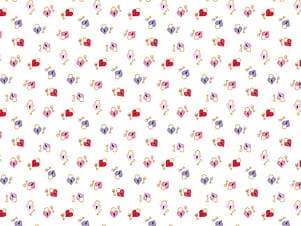 Cotton Fabric, 43"/44" Wide Sweet on You in Keys to My Heart White by Riley Blake Designs