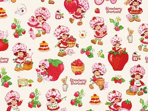 Cotton Fabric, 43"/44" Wide The World of Strawberry Shortcake™ in Main Cream by Riley Blake Designs