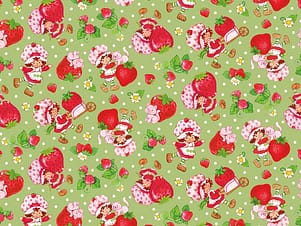 Cotton Fabric, 43"/44" Wide The World of Strawberry Shortcake™ in Toss Green by Riley Blake Designs