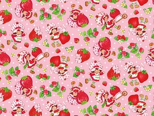 Cotton Fabric, 43"/44" Wide The World of Strawberry Shortcake™ in Toss Pink by Riley Blake Designs