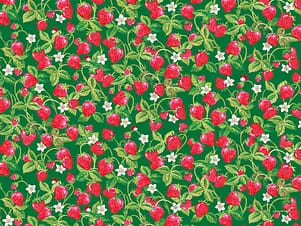 Cotton Fabric, 43"/44" Wide The World of Strawberry Shortcake™ in Strawberries Green by Riley Blake Designs
