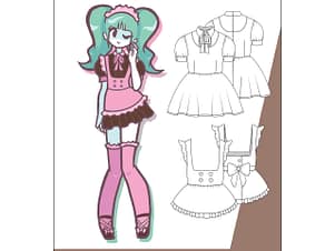 Maid Cafe Pattern by Cut/Sew