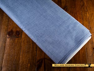 Cotton Fabric, 44″ Wide in Chambray Dark Blue by Tilda