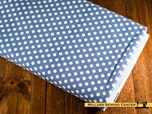 Cotton Fabric, 44" Wide in Medium Dots Night Blue by Tilda