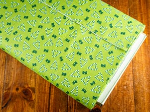 Cotton Fabric, 44″/45″ Wide Kimberbell A Quilty Little Christmas in Candy Cane Hearts by Maywood Studio