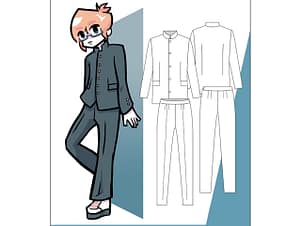 Gakuran Uniform Pattern by Cut/Sew