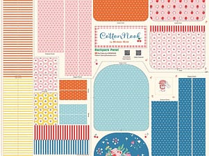 Cotton Fabric, 43"/44" Wide Cotton Nook in Backpack Panel by Riley Blake