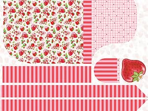 Cotton Fabric, 43"/44" Wide The World of Strawberry Shortcake™ in Adult Apron Panel by Riley Blake Designs