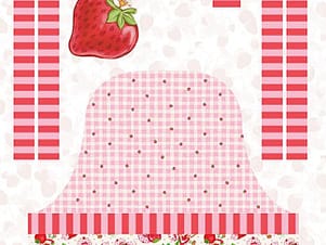 Cotton Fabric, 43"/44" Wide The World of Strawberry Shortcake™ in Child Apron Panel by Riley Blake Designs