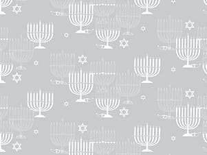 Cotton Fabric, 43"/44" Wide 8 Nights, 8 Lights in Silver by Riley Blake Designs