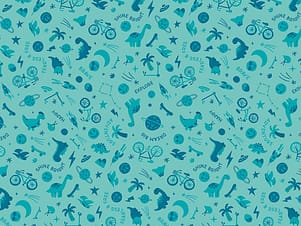 Cotton Fabric, 43"/44" Wide Brave Your Way in Wild and Free Lagoon by Riley Blake Designs