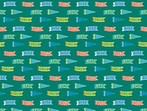 Cotton Fabric, 43"/44" Wide Brave Your Way in Brave Banners Everest by Riley Blake Designs