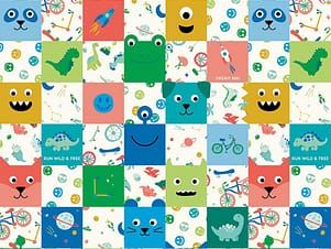 Cotton Fabric, 43"/44" Wide Brave Your Way in Cheater Print Multi by Riley Blake Designs