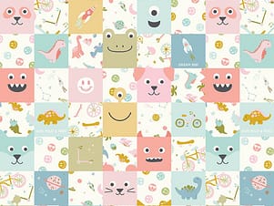 Cotton Fabric, 43"/44" Wide Brave Your Way in Cheater Print Petal by Riley Blake Designs