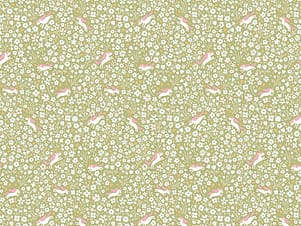 Cotton Fabric, 43"/44" Wide Little Posies in Unicorns Green by Riley Blake Designs