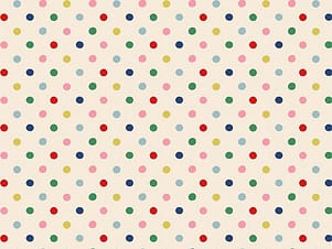 Cotton Fabric, 43"/44" Wide Cath Kidston® Signature Collection in Button Spot Multi by Riley Blake Designs
