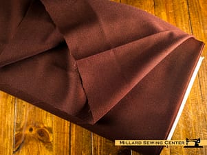 Polyester Fabric, 60″ Wide Grandstand Gabardine in Brown by EESCO