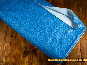 Cotton Flannel Fabric, 43"/44" Wide Kimberbell Basics in Denim Blue Linen Texture by Maywood Studio