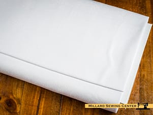 Cotton Fabric, 44″/45″ Wide Kimberbell Basics in White on White Snowflakes by Maywood Studio