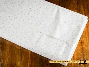 Cotton Fabric, 44″/45″ Wide Kimberbell Basics in White Pretty Petals by Maywood Studio