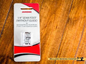 Seam Foot, (1/4") w/o Guide for 7mm Sewing Machines by Janome