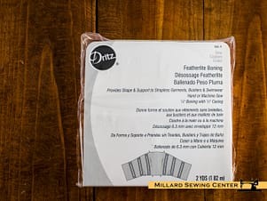 1/4" Featherlite Boning with 1/2" Casing, Available in White and Black by Dritz