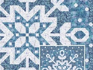 The Snow Crystal Quilt Pattern by Blooming Boldly for Riley Blake Designs