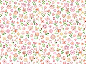 Cotton Fabric, 44" Lullaby in Floral Pink by Northcott Fabrics