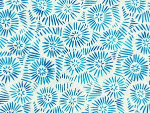 Cotton Fabric, 44" Jasmine Jewels in Daisy Caribbean by Banyan Batiks