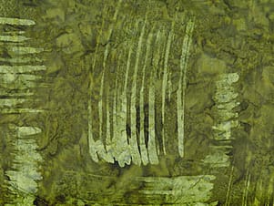 Cotton Fabric, 44" Paint Box in Arc Olive by Banyan Batiks