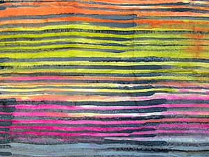 Cotton Fabric, 44" Paint Box in Stripe Gray by Banyan Batiks