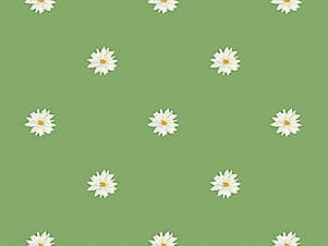 Cotton Fabric, 44" Sun Patch in Daisies Green by FIGO