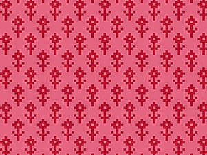 Cotton Fabric, 44" Little Heiress in Sprout Rouge by Anna Maria Textiles