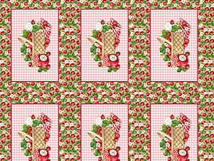 Cotton Fabric, 44" Well Preserved in Placemats White Multi by Northcott Fabrics