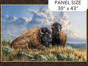 Cotton Fabric, 44" Grand Prairie Naturescapes in Panel Brown Multi by Northcott Fabrics