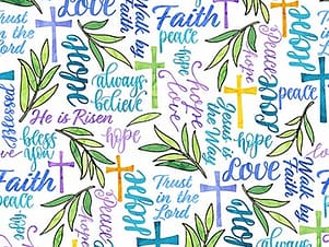 Cotton Fabric, 44" Deborah Edwards in Blessings by Northcott Fabrics