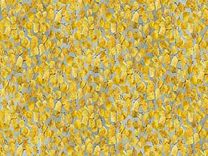Cotton Fabric, 44" Evening Song Stonehenge in Packed Birch Leaves Medium Blue Multi by Northcott Fabrics